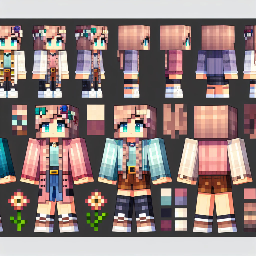 Create Your Own Aesthetic Girl Minecraft Skin with These Easy Templates